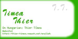 timea thier business card