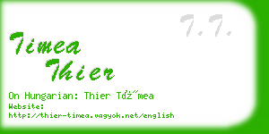 timea thier business card